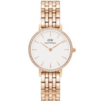 Daniel Wellington DW00100666 Ladies Watch Petite Lumine Bezel 5-Link Melrose 28mm 3ATM 
