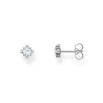 Thomas Sabo H2311-051-14 Silver Stud Earrings With White Stone Ladies