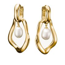Thomas Sabo H2321-430-14 Hoop Earrings with pearls-Pendant Natural Beauty Gold-Plated Ladies
