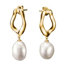 Thomas Sabo H2322-430-14 Earrings with Pearl Natural Beauty Gold-Plated Ladies