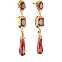 Thomas Sabo H2332-414-10 Earrings Red stones Elyndra Gold-plated 50,0 mm Ladies