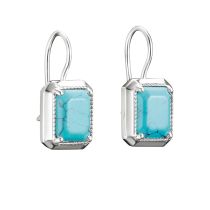 Thomas Sabo H2339-404-17 Earrings Octagon turquoise Elyndra 13,5 mm Ladies