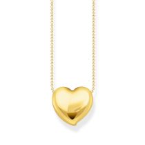 Thomas Sabo KE2276-413-39-L45V Bold - Gold-plated Necklace with Pendant in Heart Shape 40-45 cm Ladies
