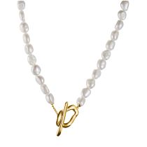 Thomas Sabo KE2320-430-14-L45 Pearl Necklace Natural Beauty Gold-Plated Ladies