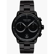 Nordgreen PI42BL3LBLTB Mens Watch Pioneer Chronograph 42mm 10ATM 