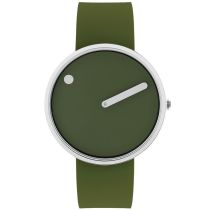 Picto 43396-7764S Unisex Fresh Olive Silicone 40mm 5ATM 