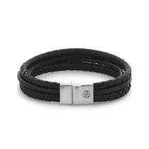 Rebel & Rose RR-M0054-S-XL Bracelet Full Metal Premium Combo 12mm Black
