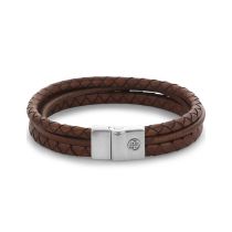 Rebel & Rose RR-M0056-S-L Bracelet Full Metal Premium Combo 12mm Cognac