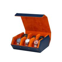 Rothenschild RS-3178-6-BLU-ORG Watch Storage Box Blue-Orange [6]