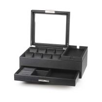 Rothenschild RS-LF8WB2V-BL Watch And Accessory Box Made Off Imitation Leather [6] Black With Drawer