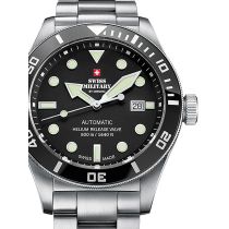 Swiss Military SMA34075.01 Automatic Mens Watch 44mm 50ATM
