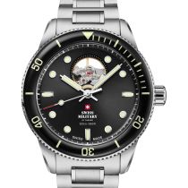 Swiss Military SMA34106.11 Mens Watch Automatic Open-Heart Diver