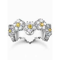 Thomas Sabo TR2337-051-4-54 ring - flower with stones silver Ladies