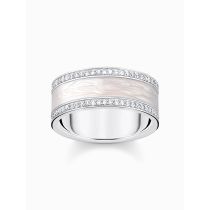 Thomas Sabo TR2446-041-14-56 Silver ring white zirconia enamel