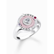 Thomas Sabo TR2447-390-9-56 Silver signet ring heart and stones  