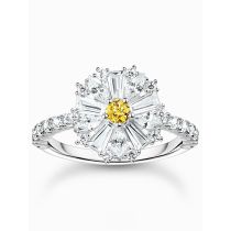 Thomas Sabo TR2493-051-4-56 Cocktailring flower with stones silver Ladies