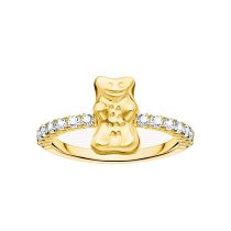 Thomas Sabo TR2504-414-14-56 Ring with Haribo Gold Bear and Stones Gold-Plated Ladies