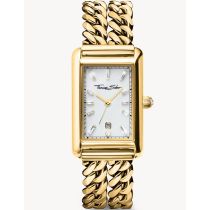 Thomas Sabo WA0429-291-207 Ladies Watch Rectangular Gold-Colored 22mm 3ATM 