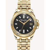 Thomas Sabo WA0431-291-207 Ladies Watch black-gold 33mm 5ATM 