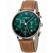 Zeppelin 8086-4N Hindenburg LZ129 Chronograph Mens Watch Solar 41mm 5ATM