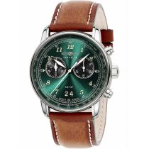 Zeppelin 8684-4 Graf Zeppelin LZ127 big-date Chronograph Mens Watch 41mm 5ATM