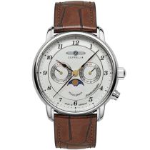 Zeppelin 8536-1 Mens Watch Friedrichshafen Moon Phase 40mm 5ATM 