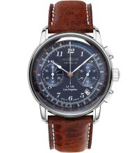 Angeles 5ATM Mens Watch Chronograph 7614-3 43mm Zeppelin Los LZ126