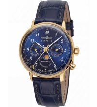 ZEPPELIN LZ129 HINDENBURG 腕時計 ムーンフェイズ Zeppelin LZ 129 Hindenburg Moonphase (40mm) Silver Dial / Black