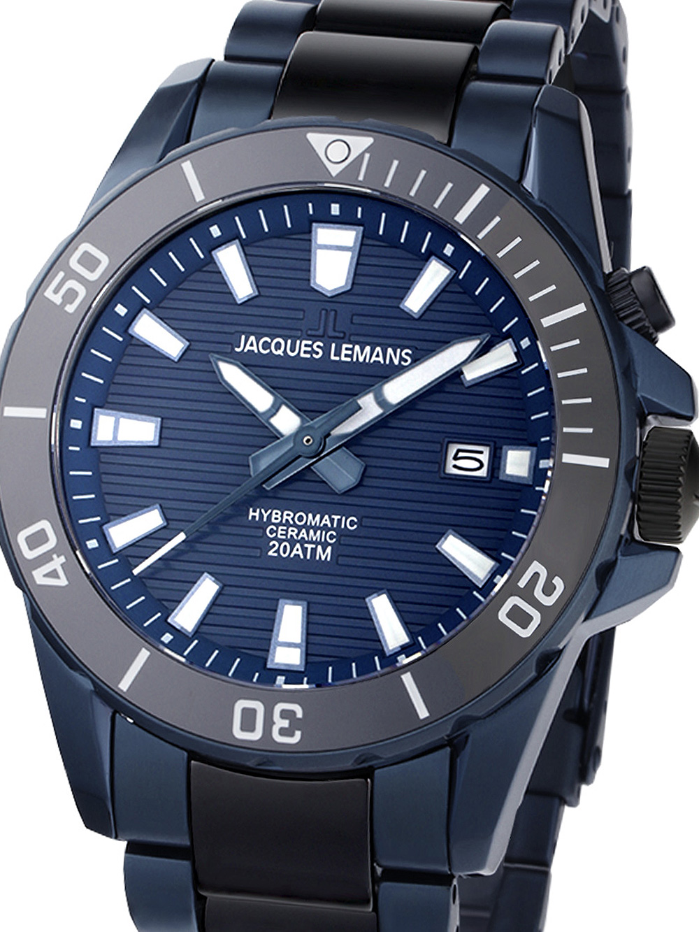 Jacques Lemans 1-2222B Hybromatic 42mm Mens watch cheap shopping