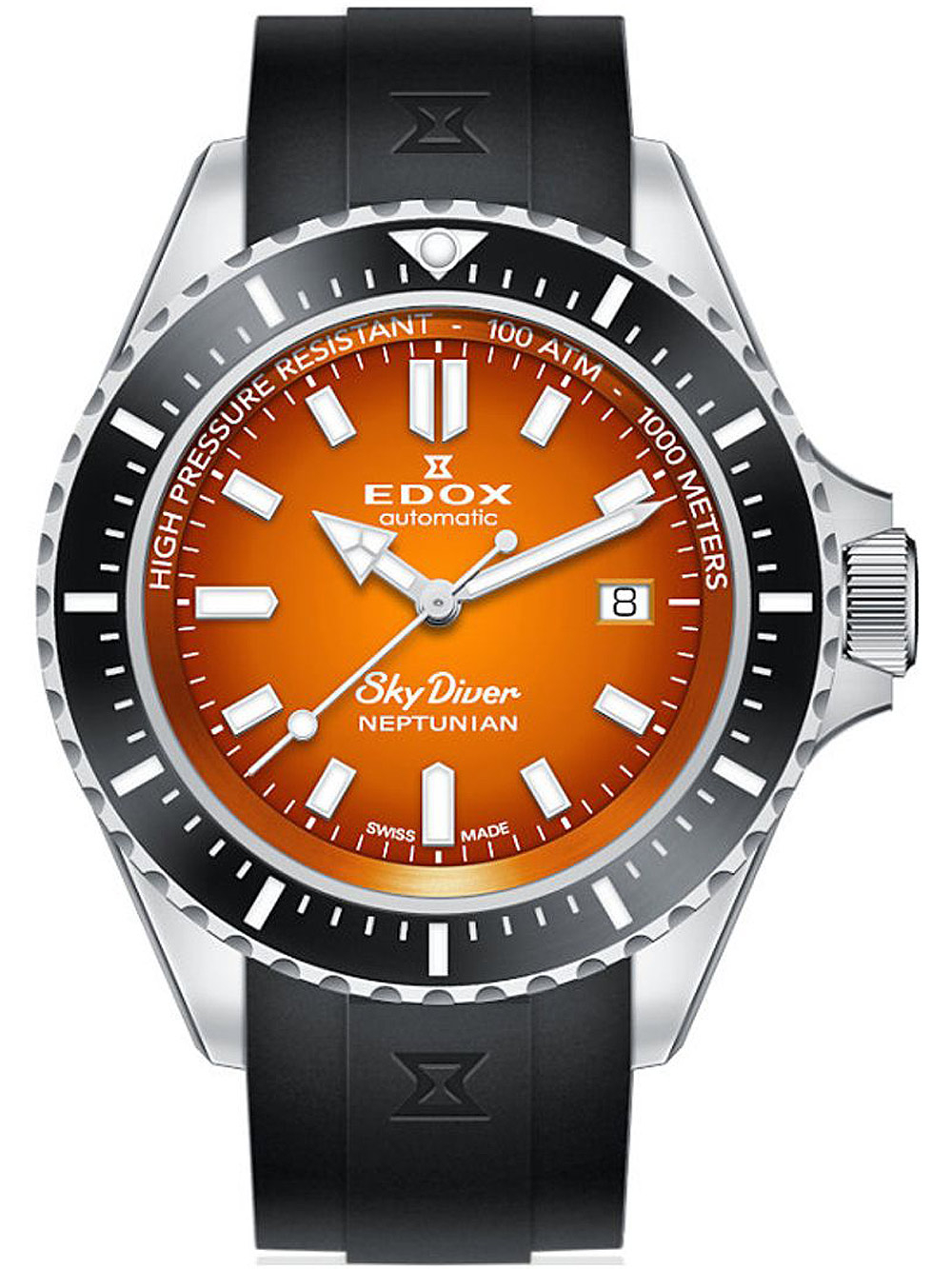 Edox 80120-3NCA-ODN Skydiver Automatic 44mm Mens watch cheap