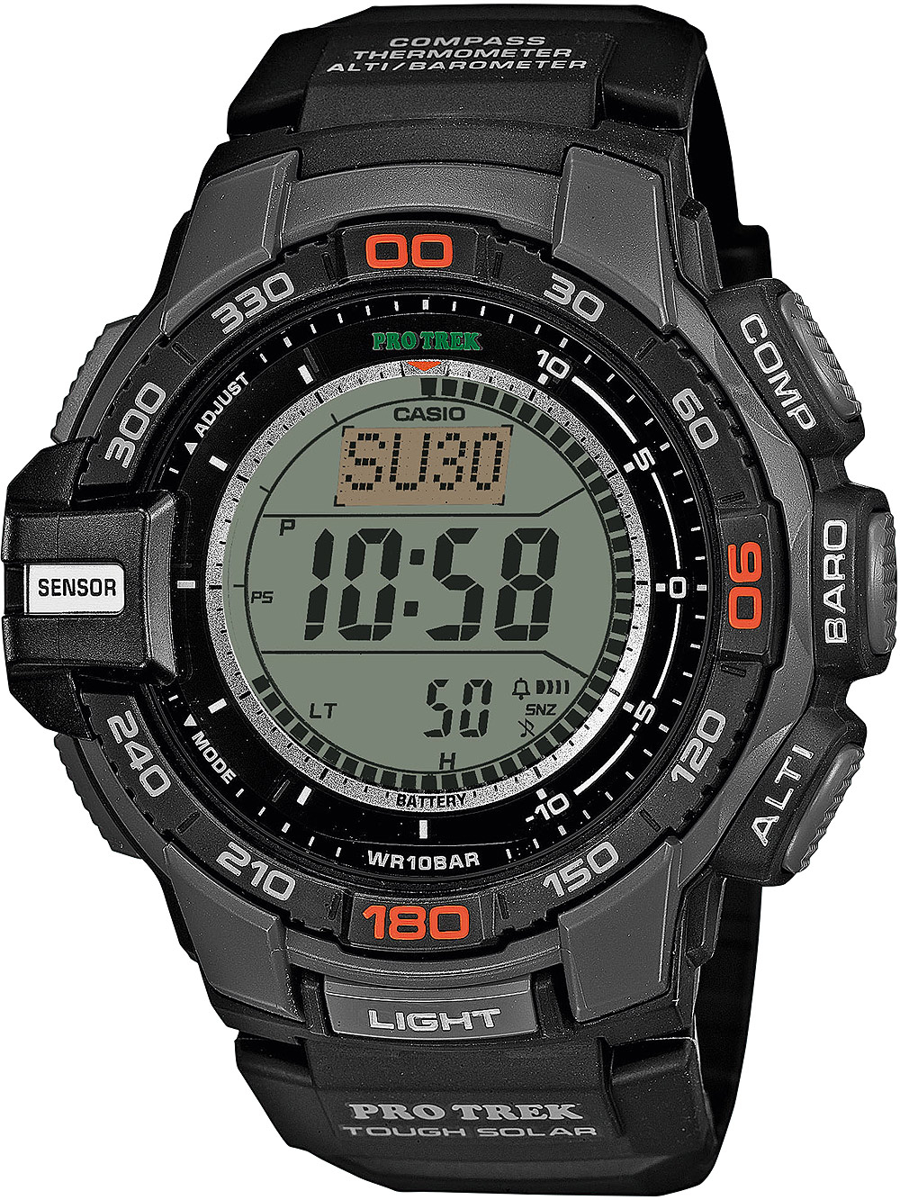 【美品】CASIO PROTREK PRG-270 Casio PRG-270-1ER Pro Trek solar 52mm Mens watch cheap