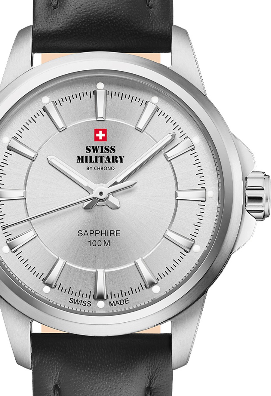 Swiss Military by Chrono Wristwatch round with leather strap